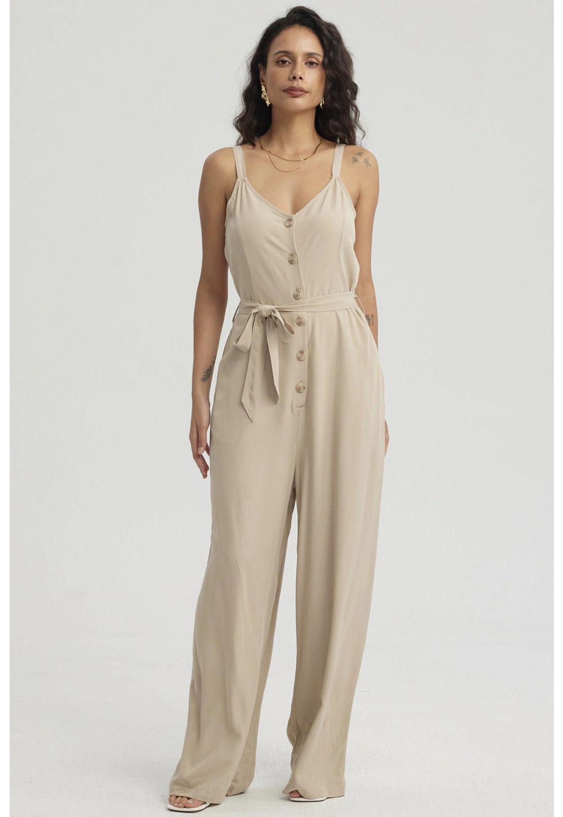 Enteritos Mujer Largo Beige Claro-0