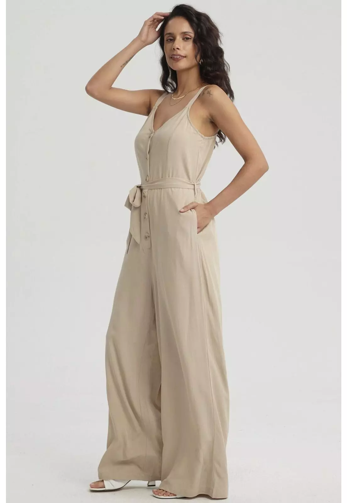 Enteritos Mujer Largo Beige Claro-1