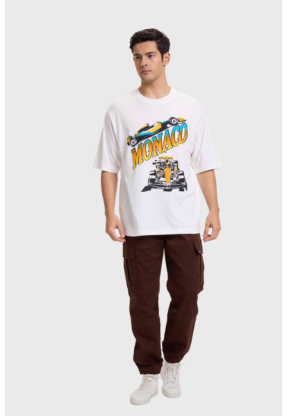 Polera Hombre Racing Oversize Blanco-3
