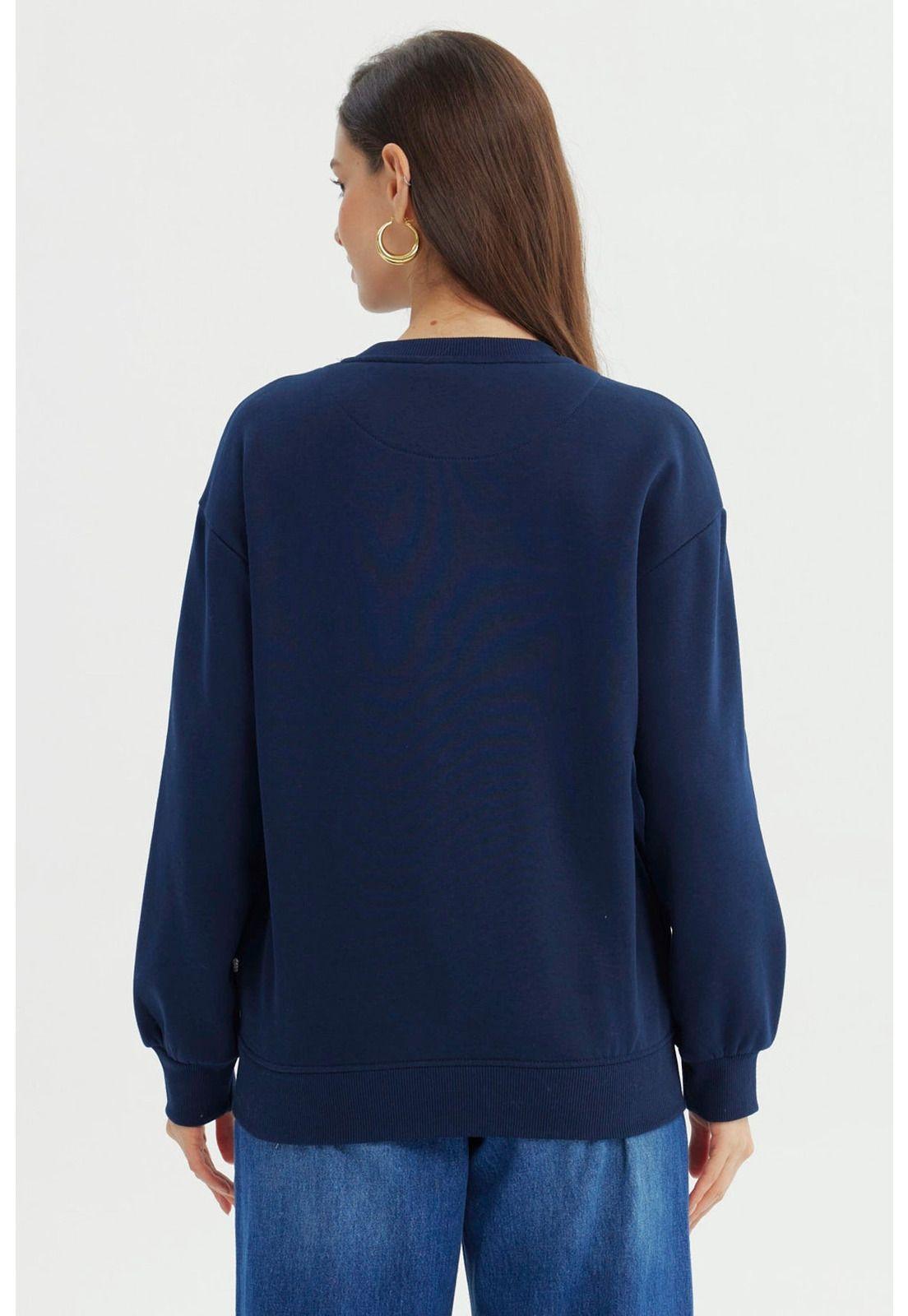 Polerón Mujer Classic Azul-2