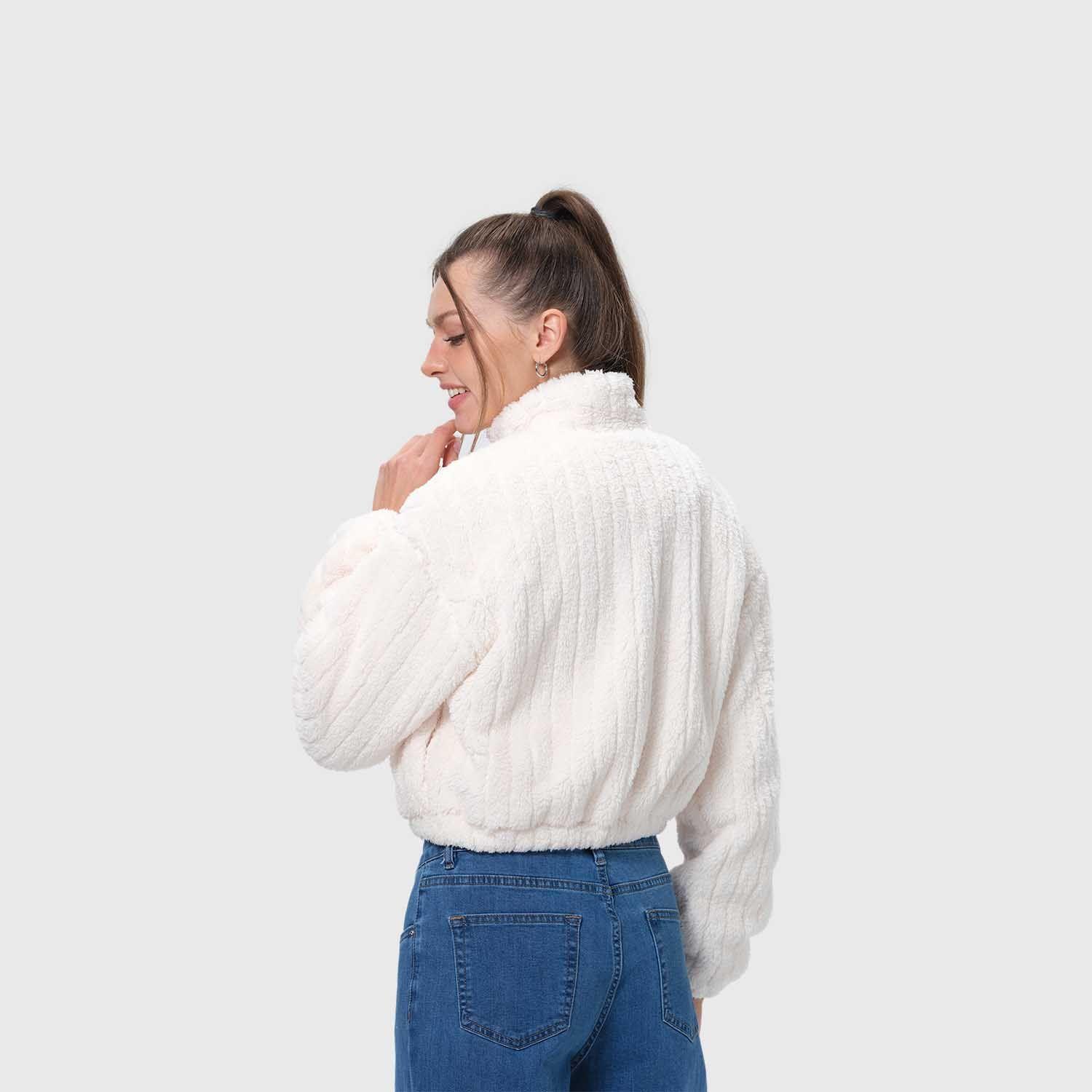 Chaqueta Mujer Tipo Polar Crudo Fashion's Park-2