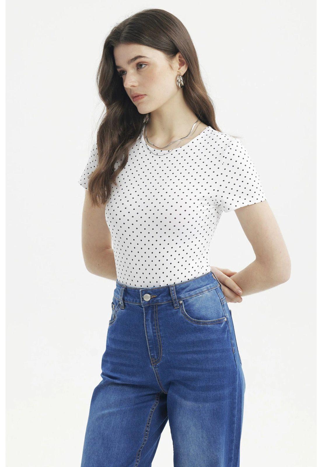 Polera Mujer Ajustado Blanco-1