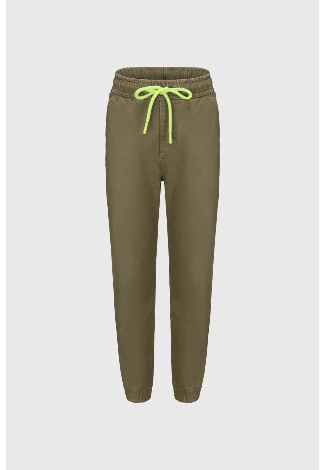 Pantalón Niño Básico Chino Verde-0