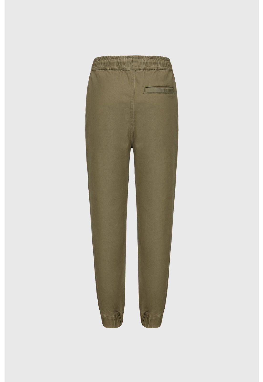 Pantalón Niño Básico Chino Verde-1