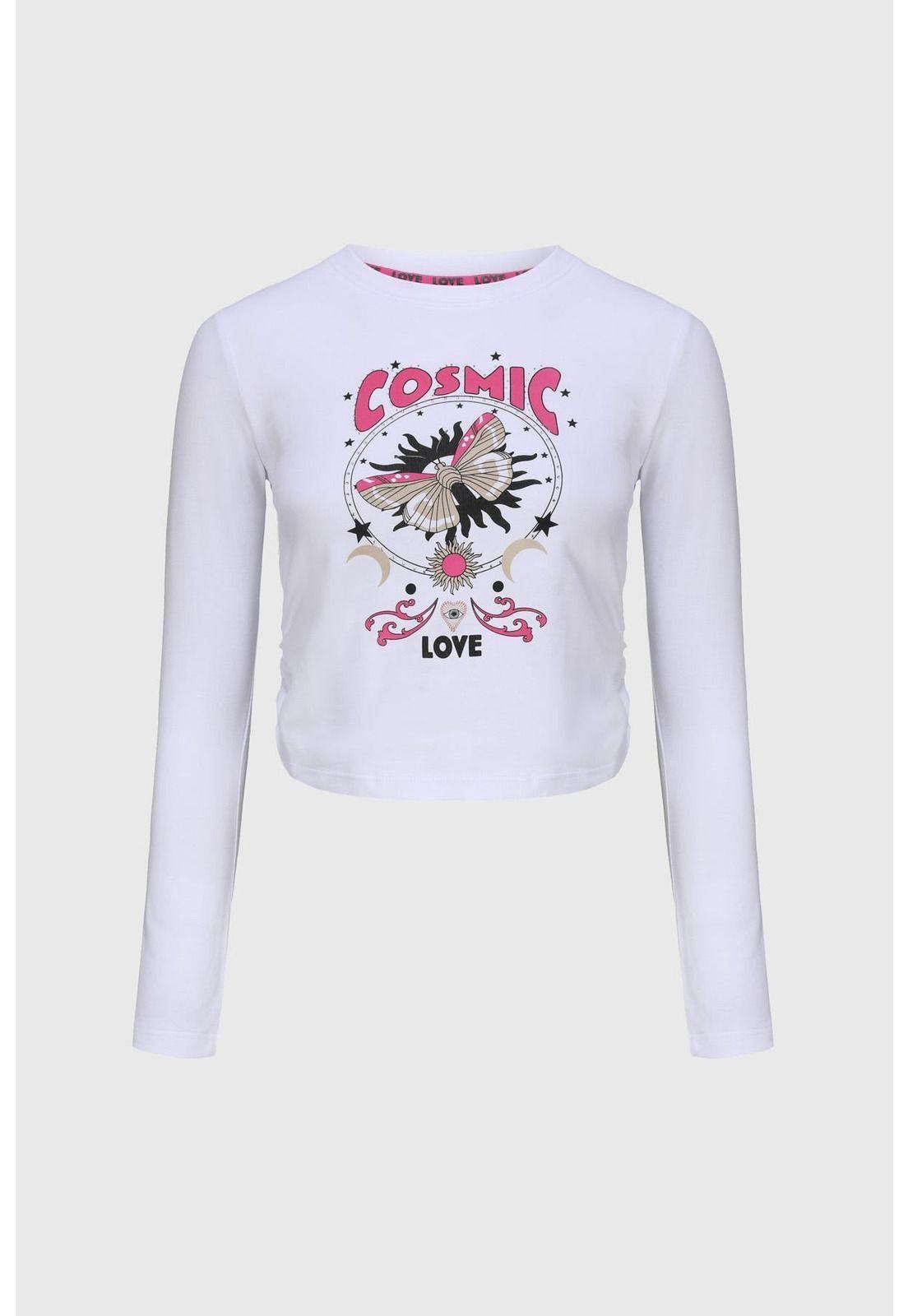 Polera Niña Recogido Fijo Blanco-0