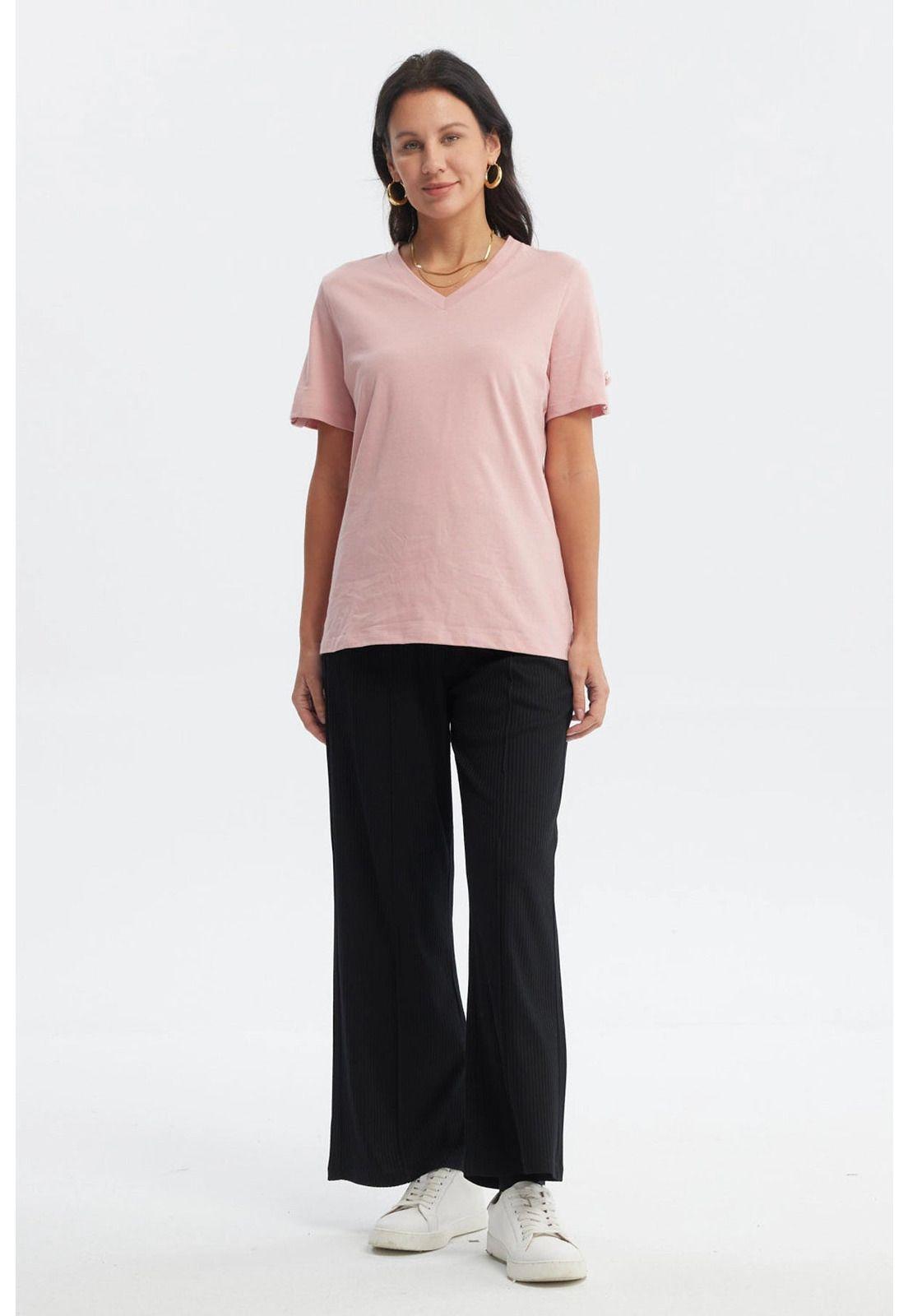 Polera Mujer Casual Palo Rosa-3