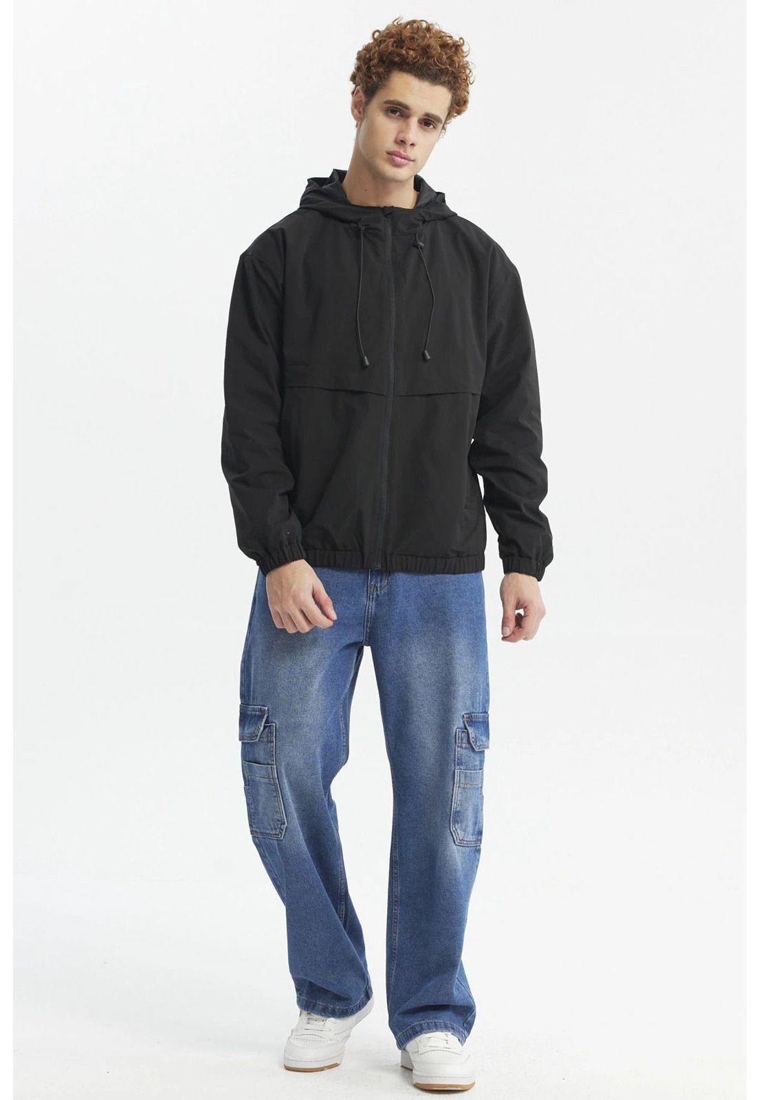 Chaqueta Hombre Cortaviento Negro - lll-3