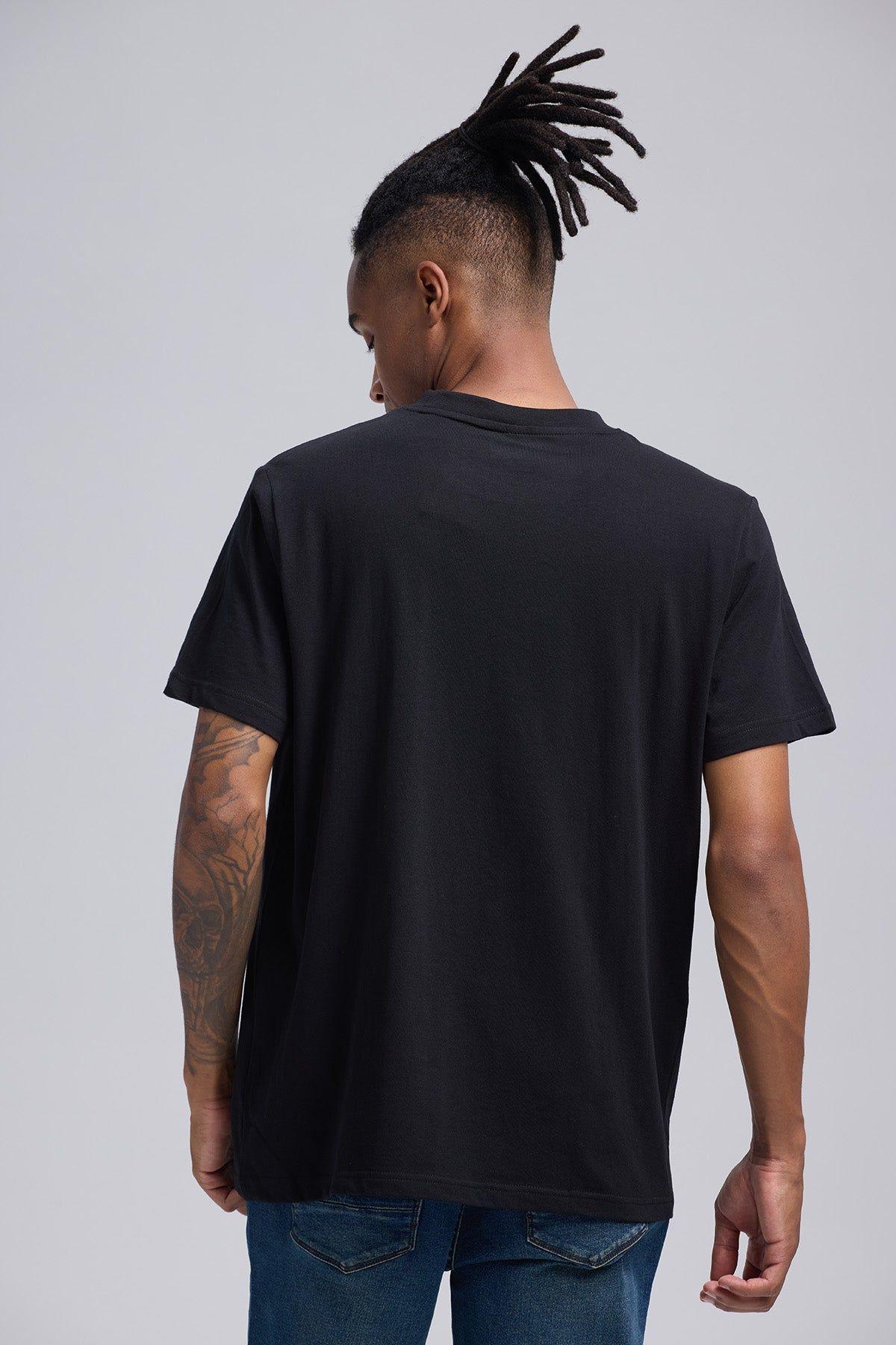 Polera Hombre Print Posicional Negro-2