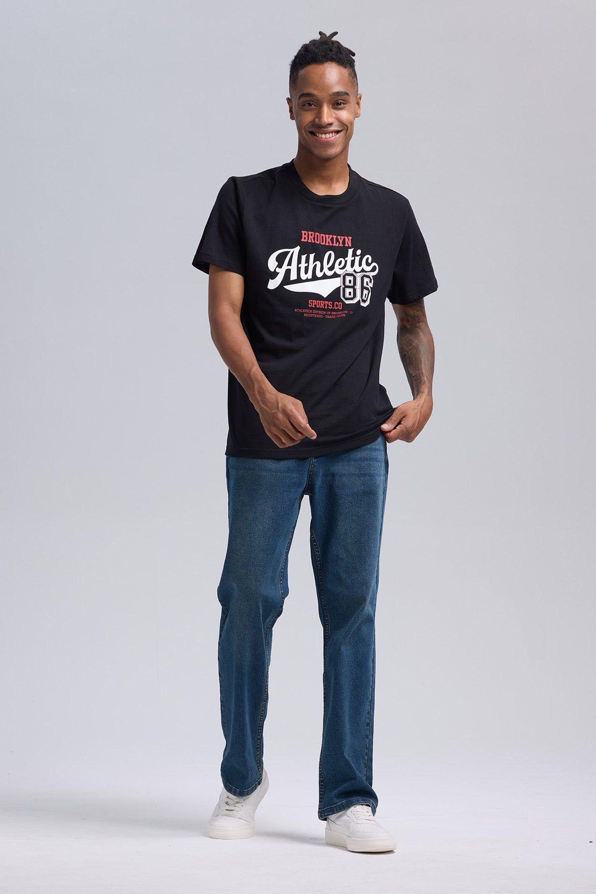 Polera Hombre Print Posicional Negro-3