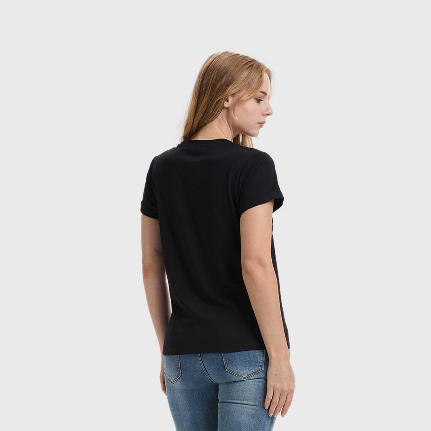 Polera Mujer Gráfica Roll Up Negro / Coral Fashion's Park-2