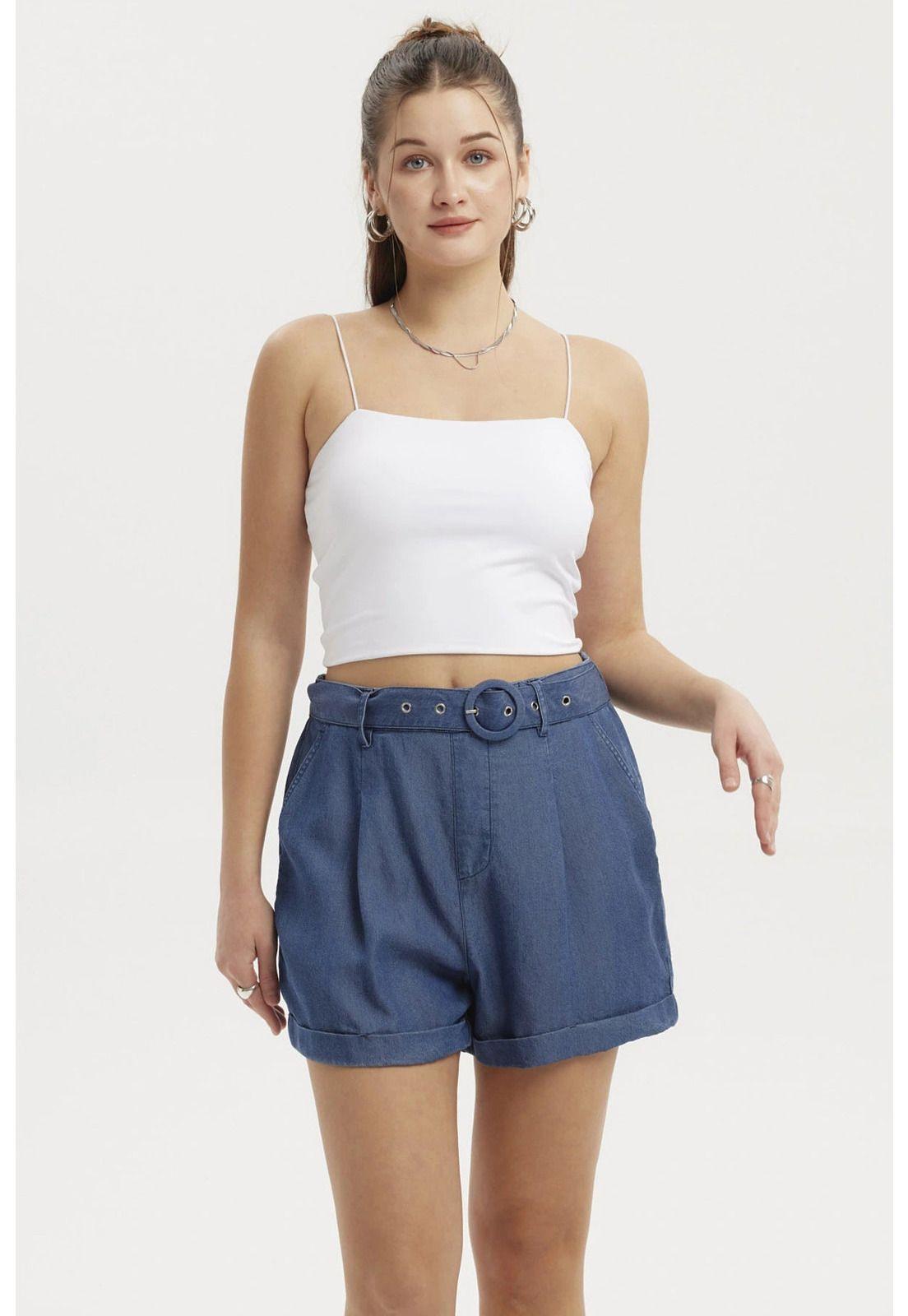 Peto Mujer Liso Print Crop Blanco-0