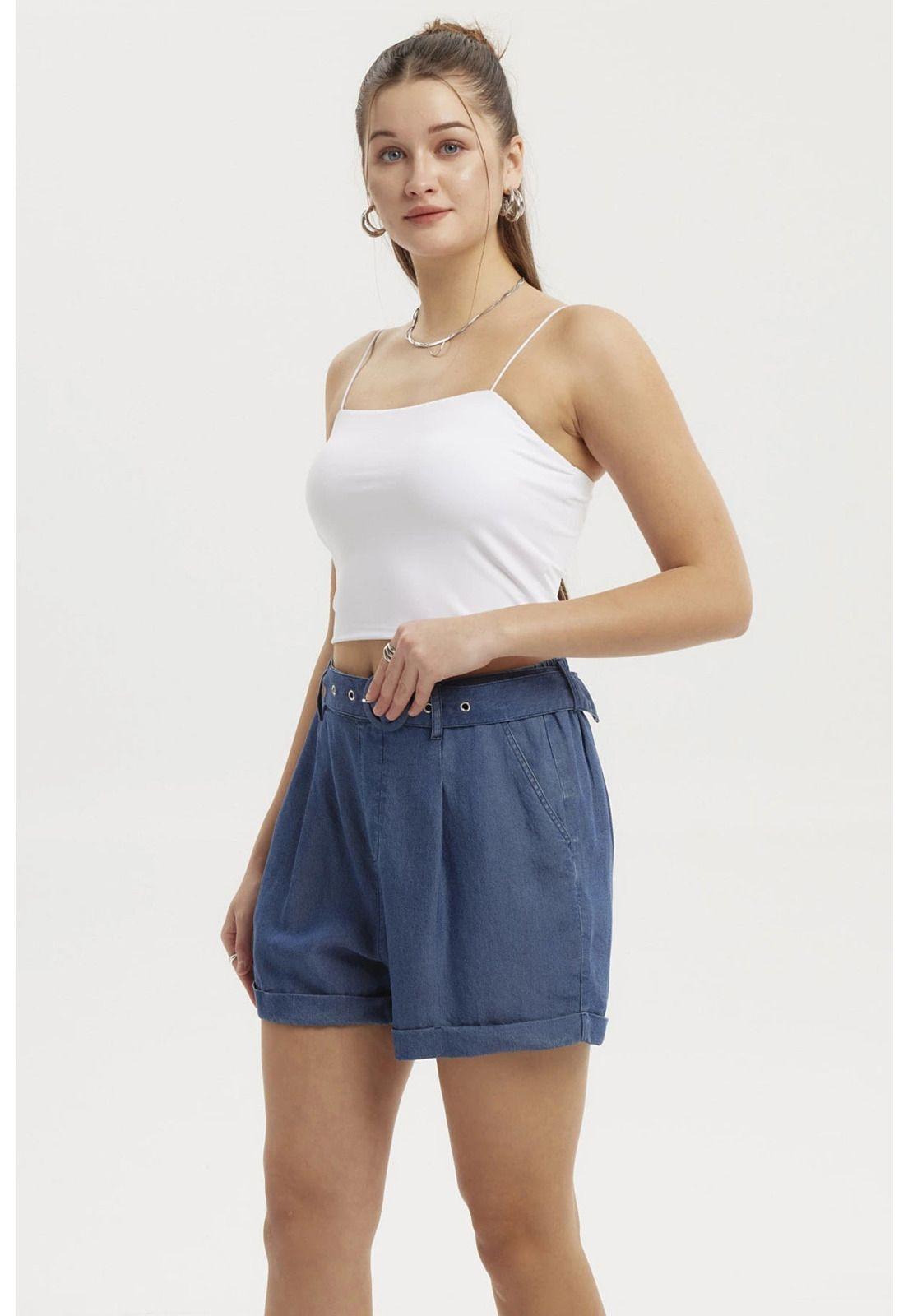 Peto Mujer Liso Print Crop Blanco-1