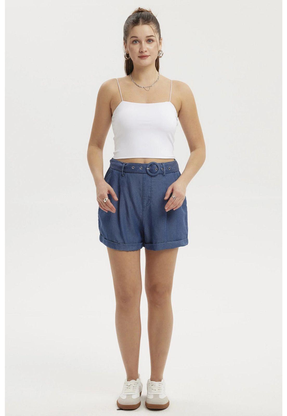 Peto Mujer Liso Print Crop Blanco-3