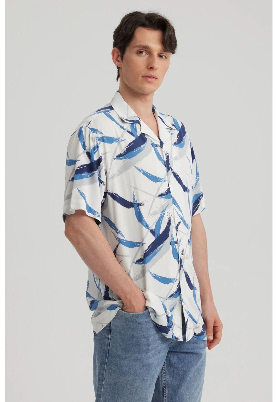 Camisa Hombre Rapport Azul - lll-3