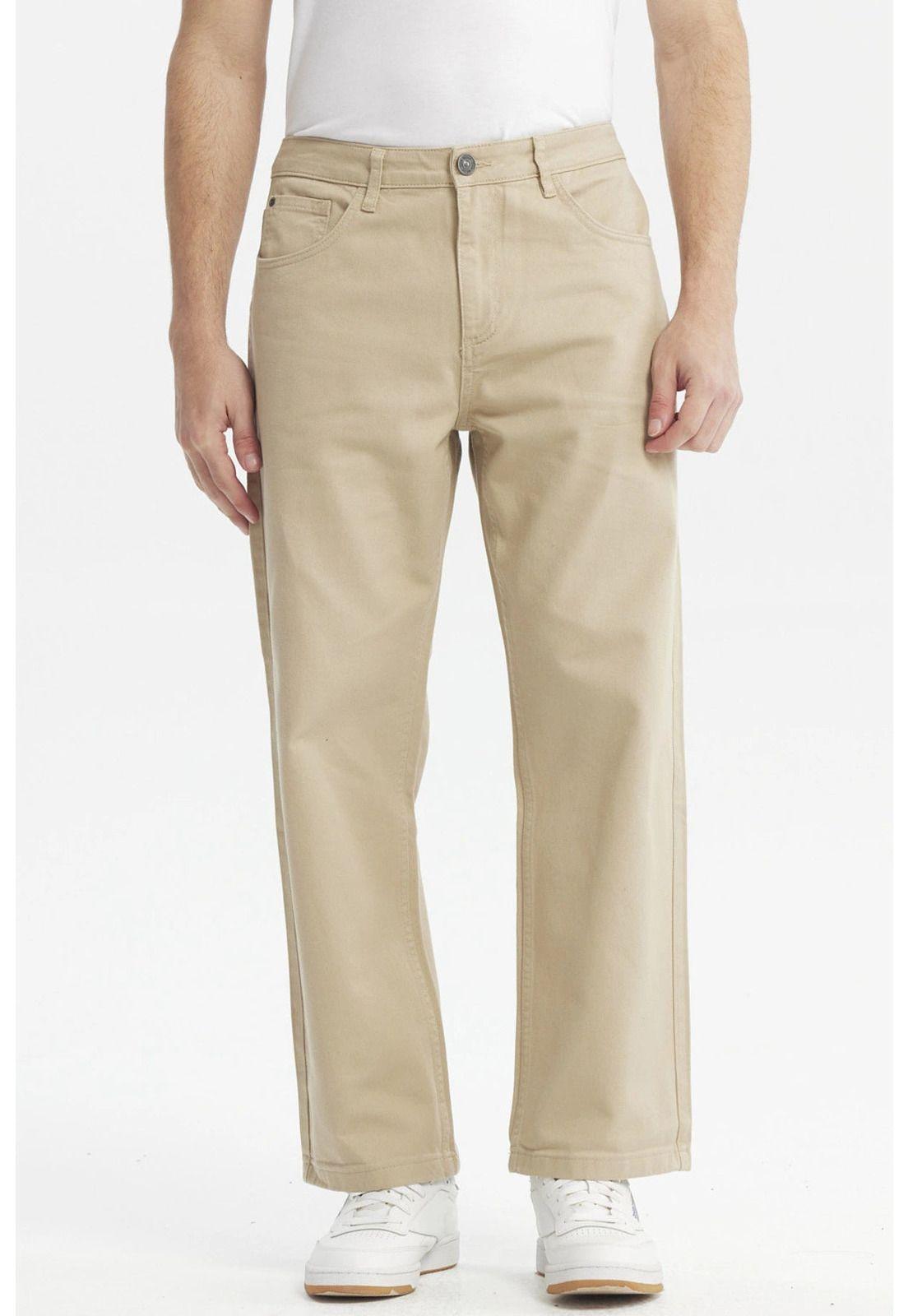Jeans Hombre 650 Color Calce Recto Beige-0