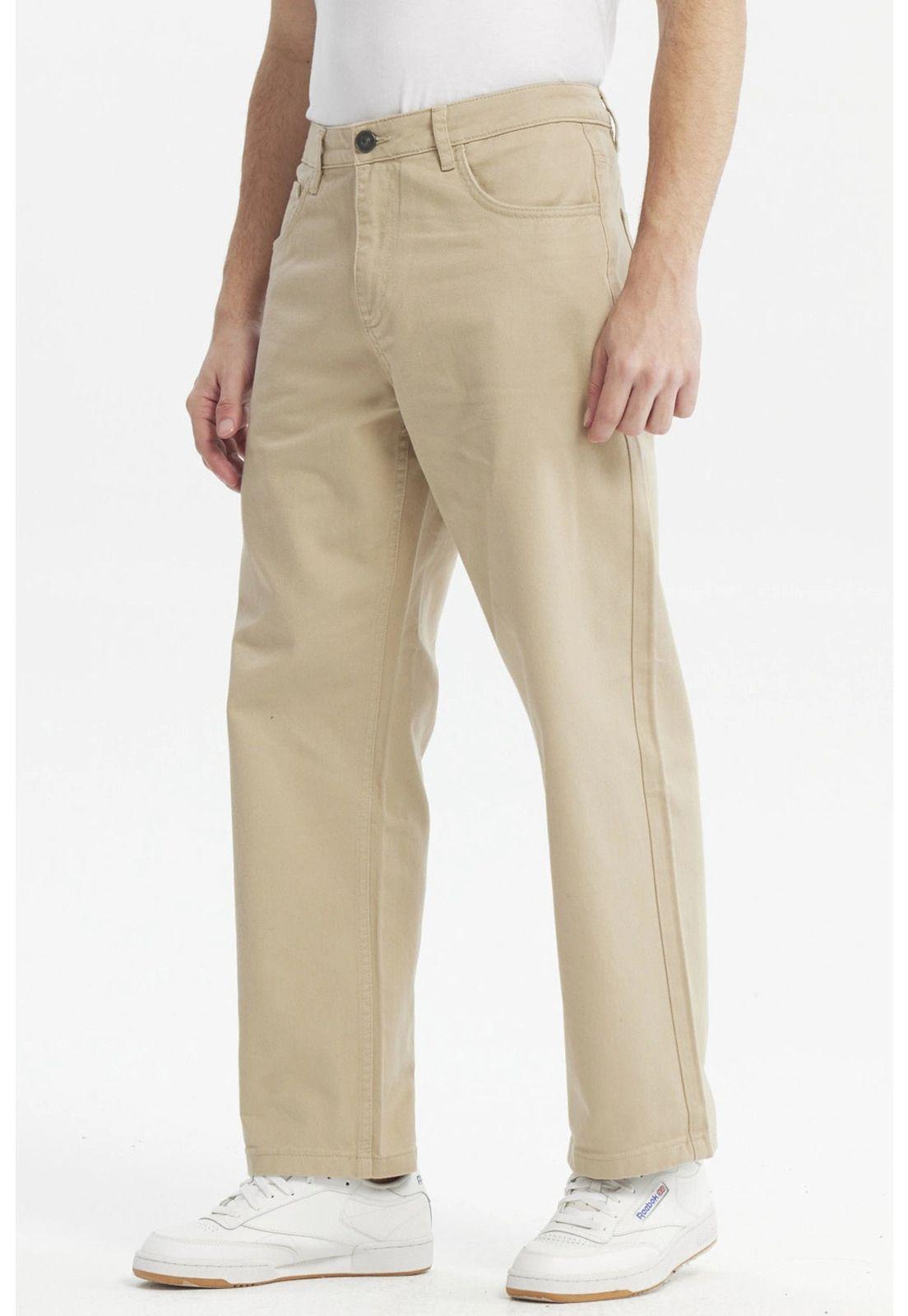 Jeans Hombre 650 Color Calce Recto Beige-1