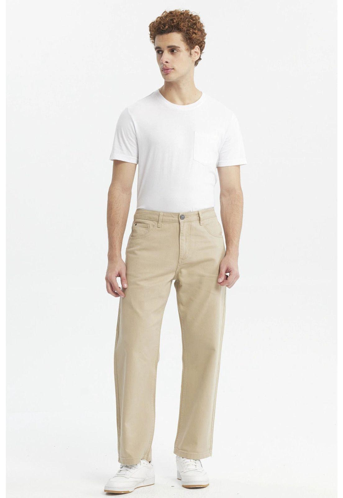 Jeans Hombre 650 Color Calce Recto Beige-3