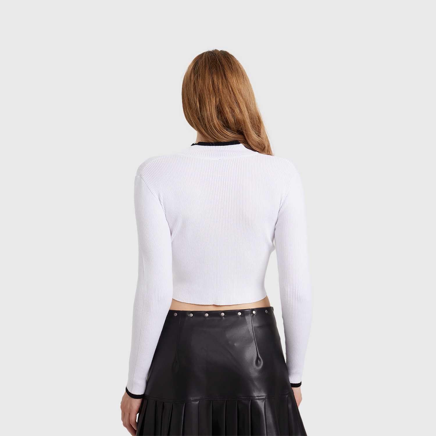 Sweater Mujer Contraste Blanco Fashion´s Park-2