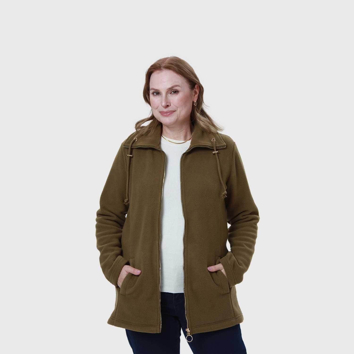 Polar Mujer Casual Básico Verde Militar Fashion's Park-1