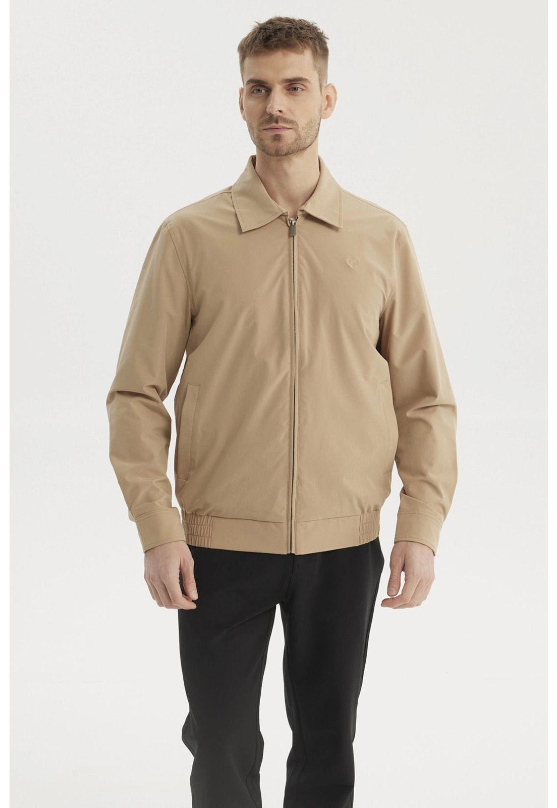 Chaqueta Hombre Full Zipper Caqui - ll-0