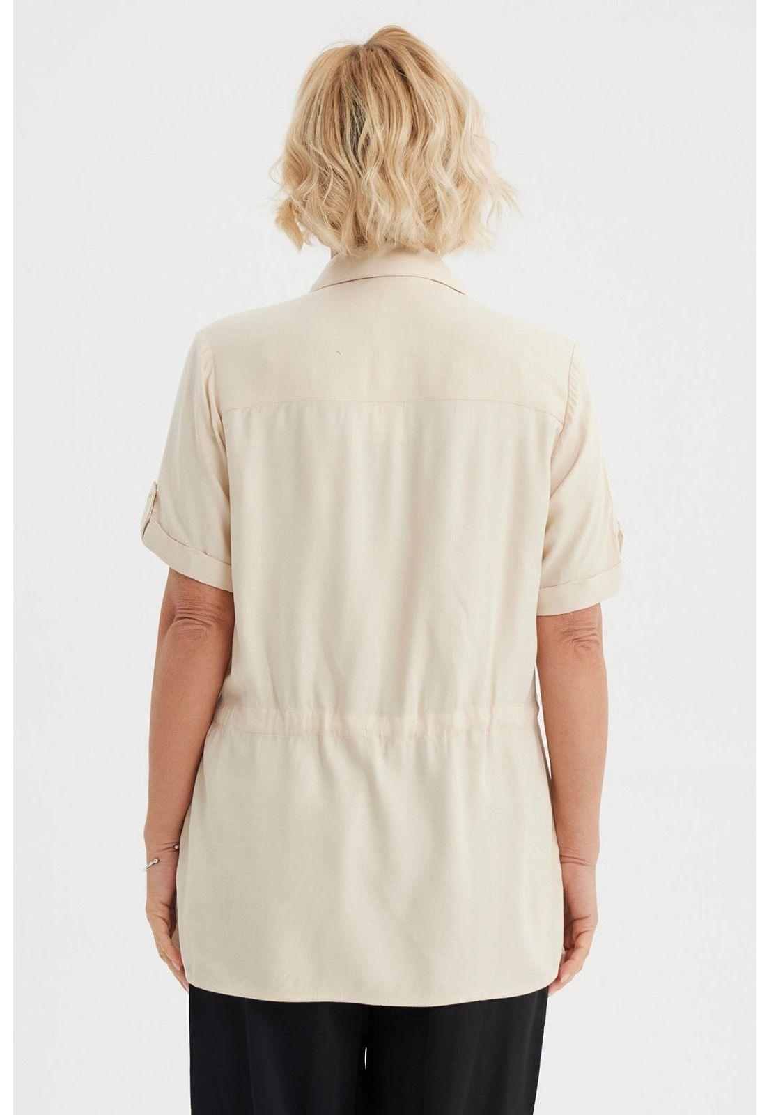 Blusa Mujer Casual Beige Claro-2