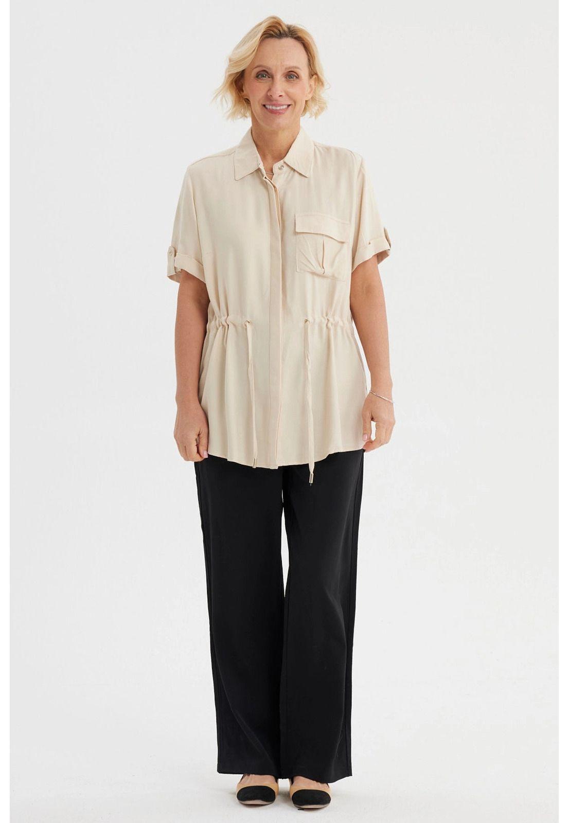 Blusa Mujer Casual Beige Claro-3