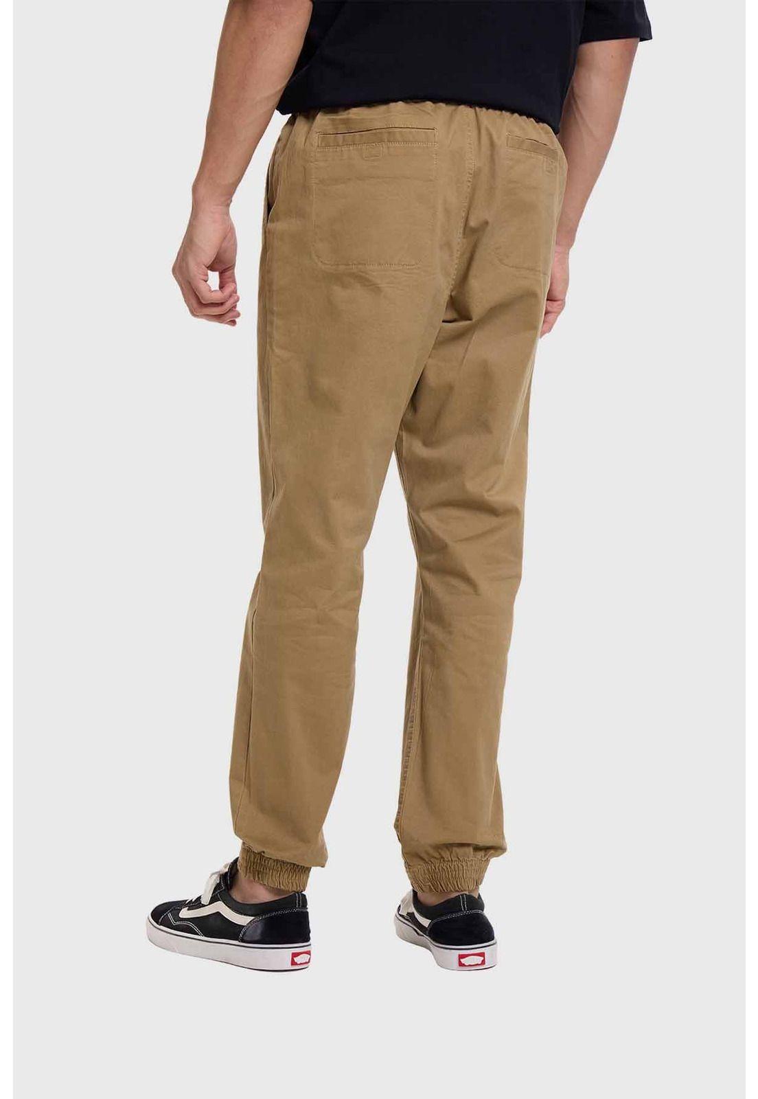 Pantalón Hombre Jogger Twill Camel-2