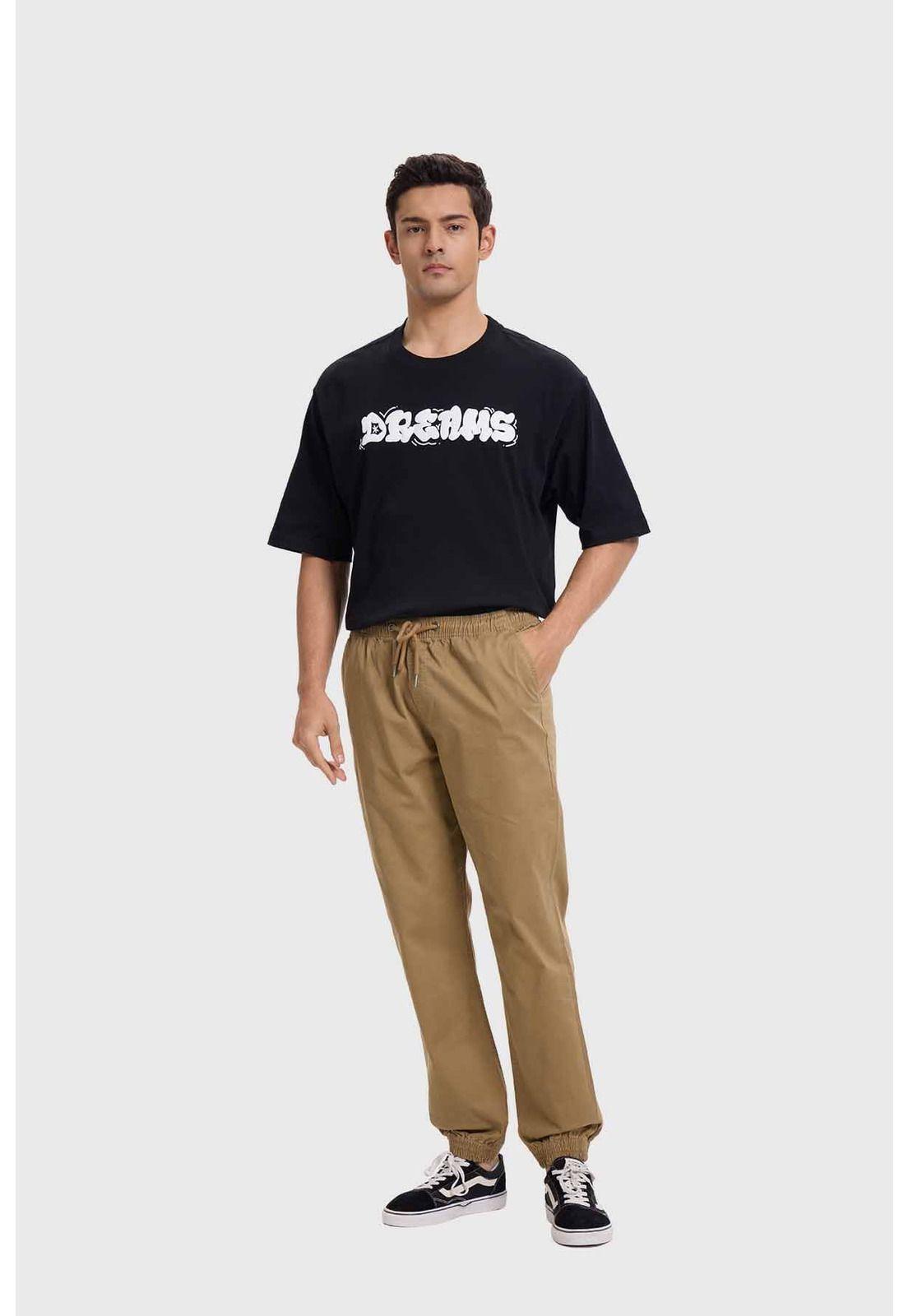 Pantalón Hombre Jogger Twill Camel-3