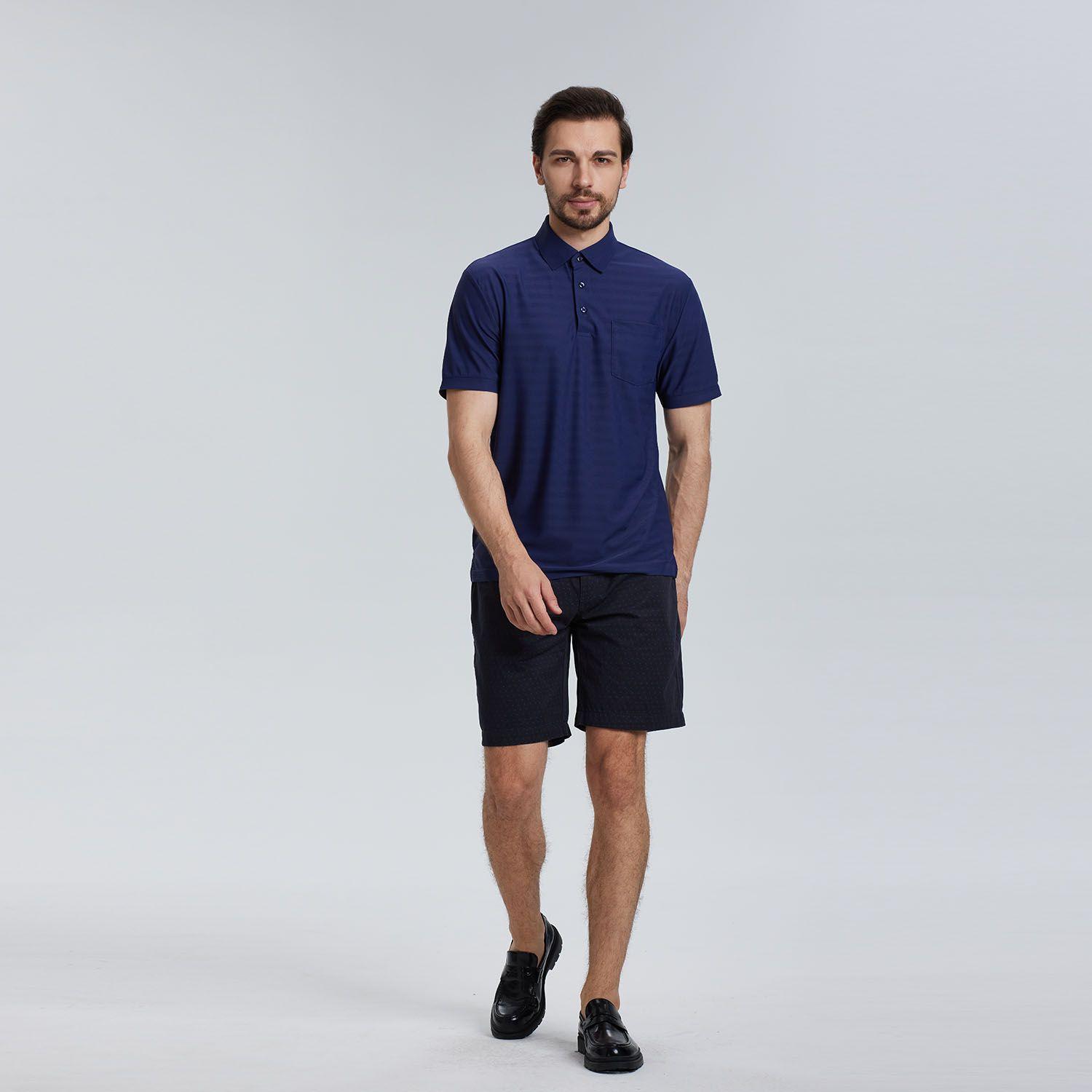 Polera Pique Azul Oscuro Hombre-3