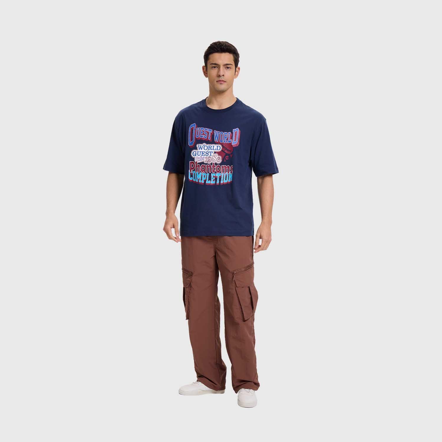Polera Hombre Juvenil Print Azul Fashion's Park-3
