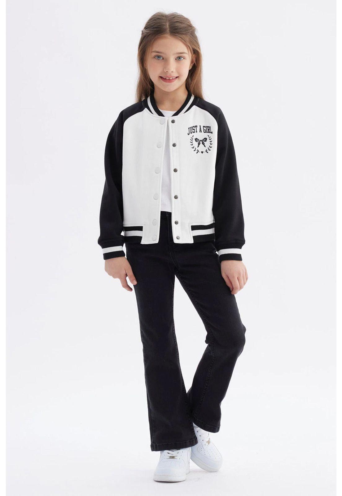 Chaqueta Niña Bomber Negro - ll-3