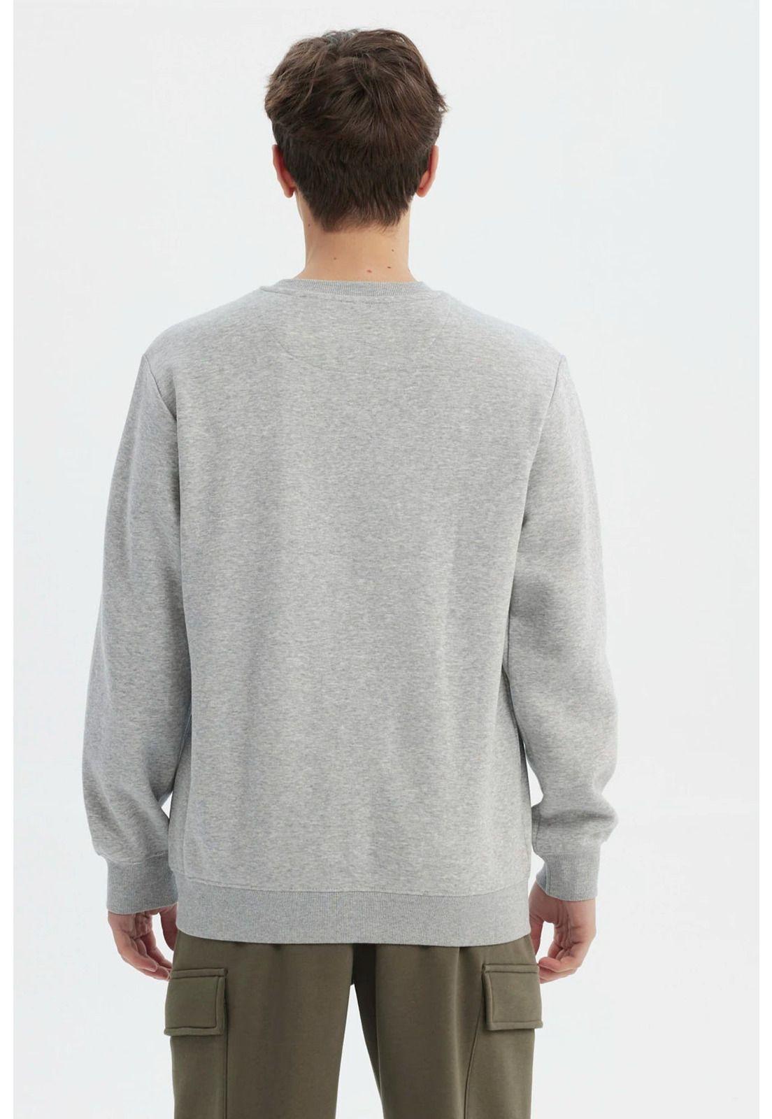 Polerón Hombre Slim Gris Melange-2