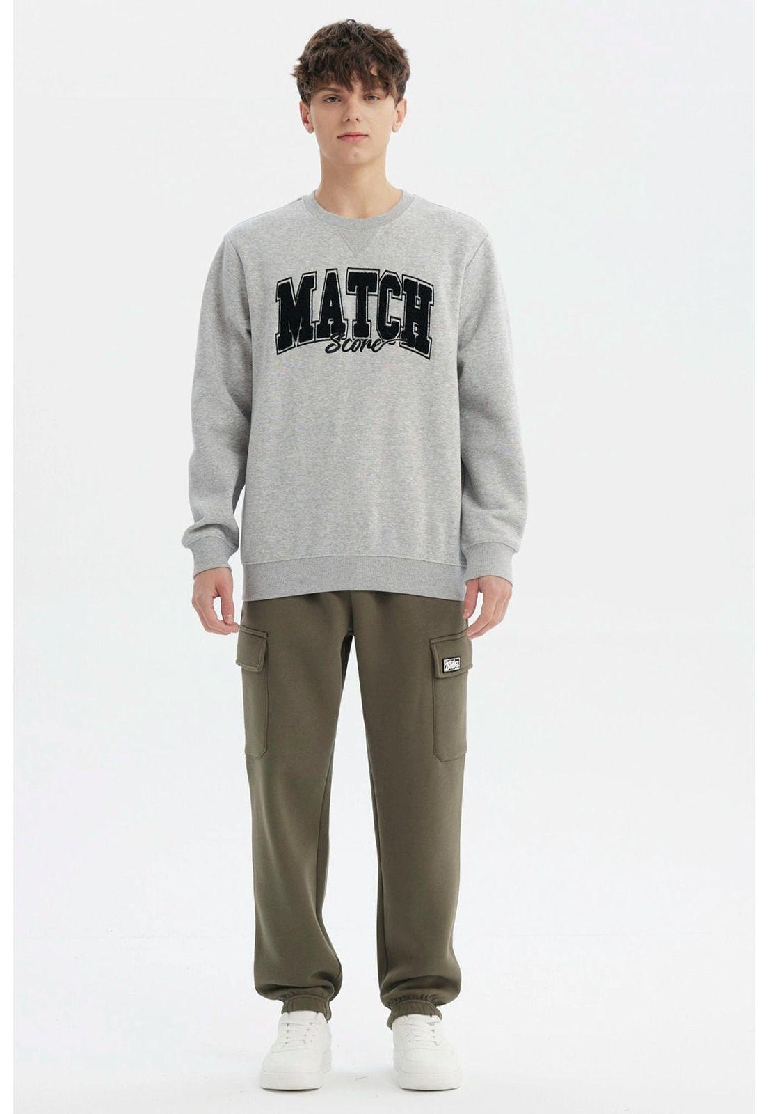 Polerón Hombre Slim Gris Melange-3