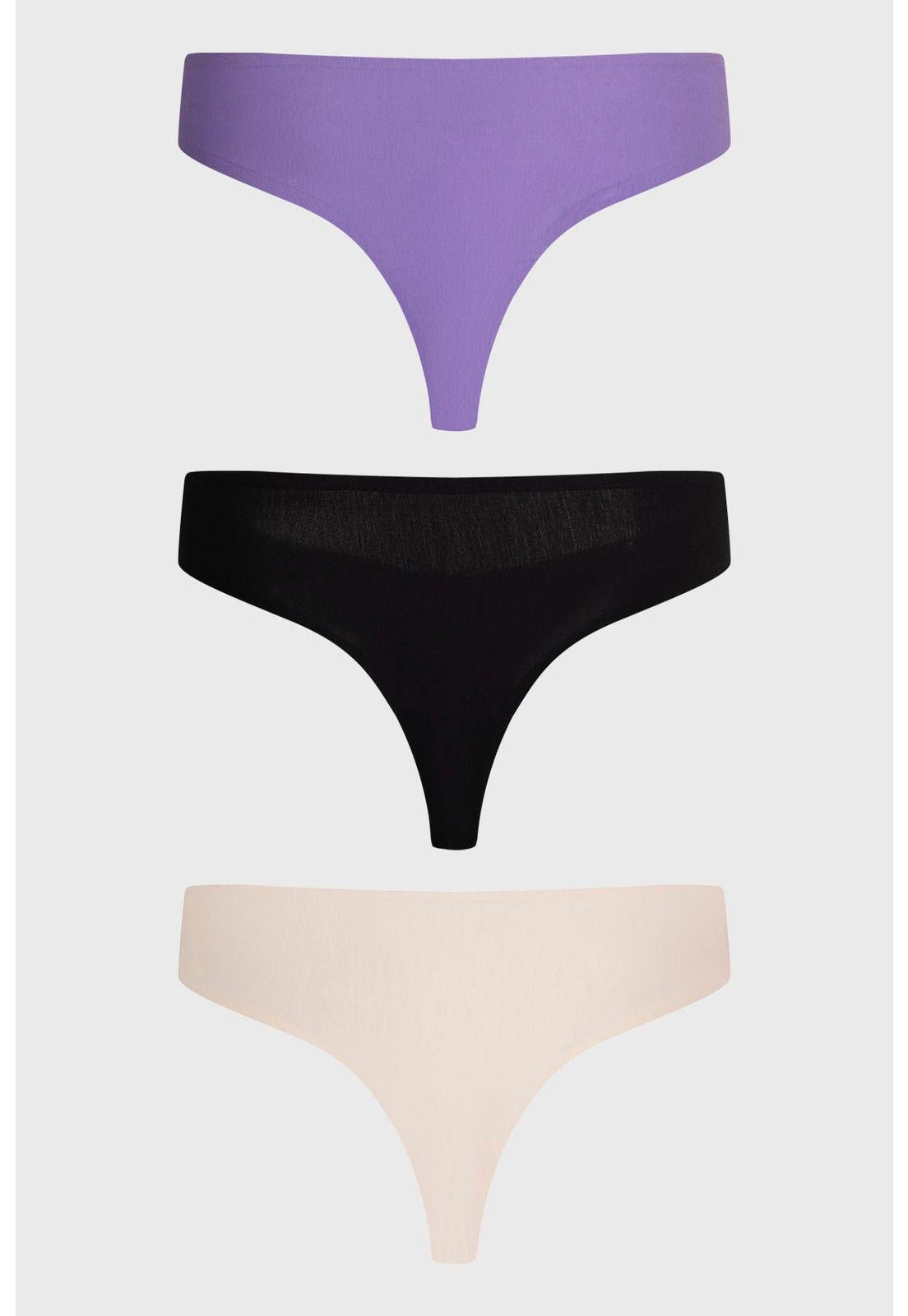 Calzón Mujer Colaless Tripack Liso Crudo-1