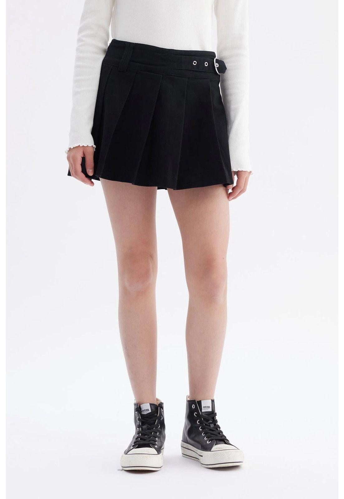 Falda Niña Slip Integrado Negro-0