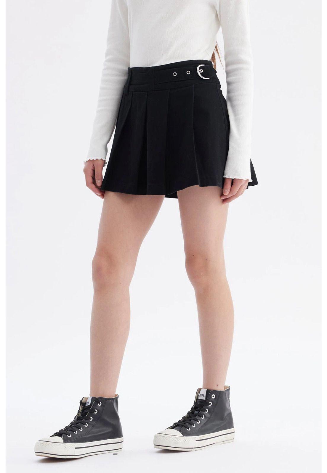 Falda Niña Slip Integrado Negro-1