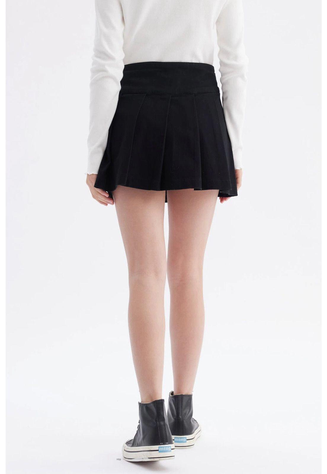 Falda Niña Slip Integrado Negro-2