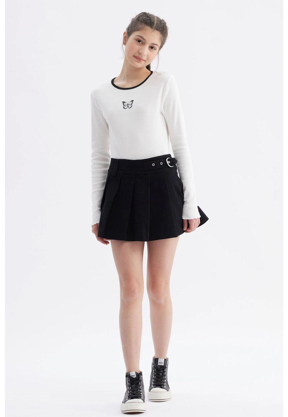 Falda Niña Slip Integrado Negro-3