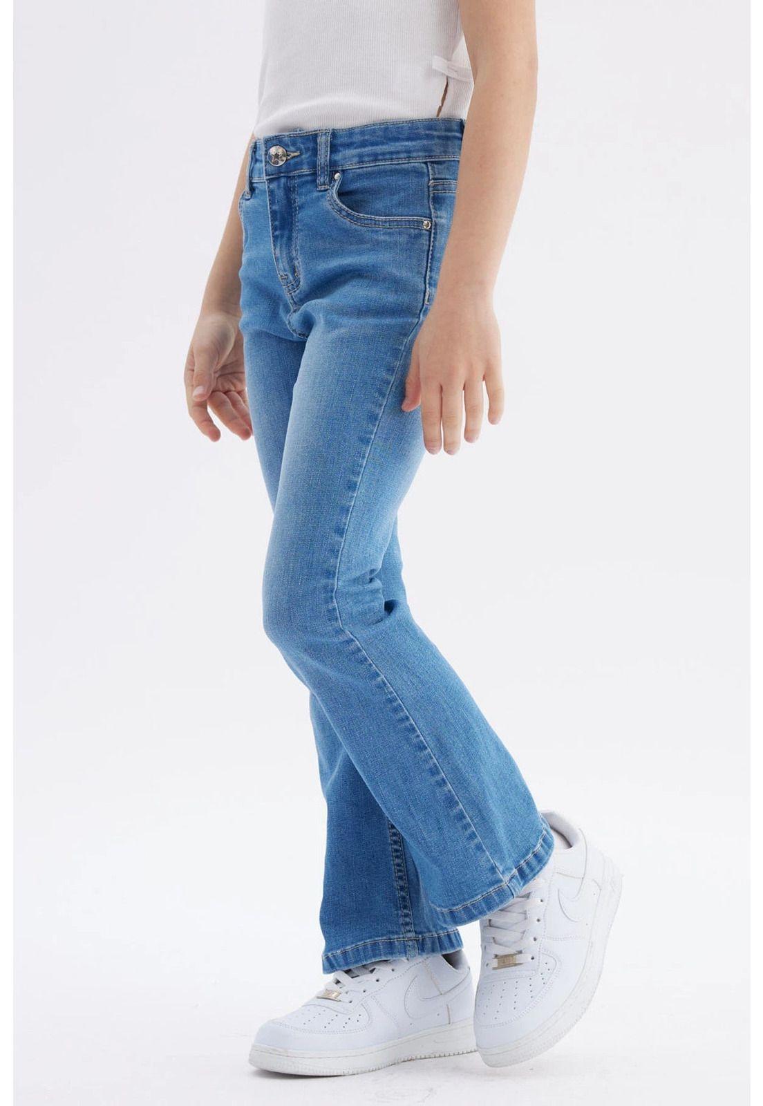 Jeans Niña Flare Azul Claro-1