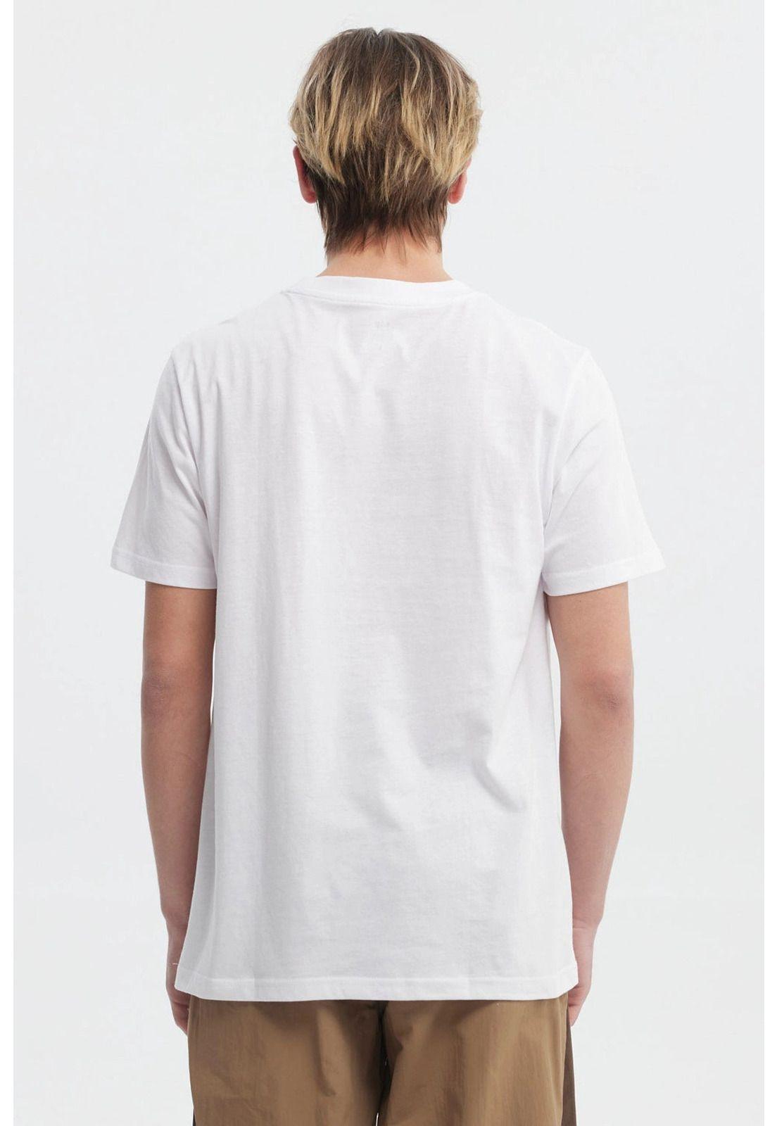 Polera Hombre College Print Blanco-2