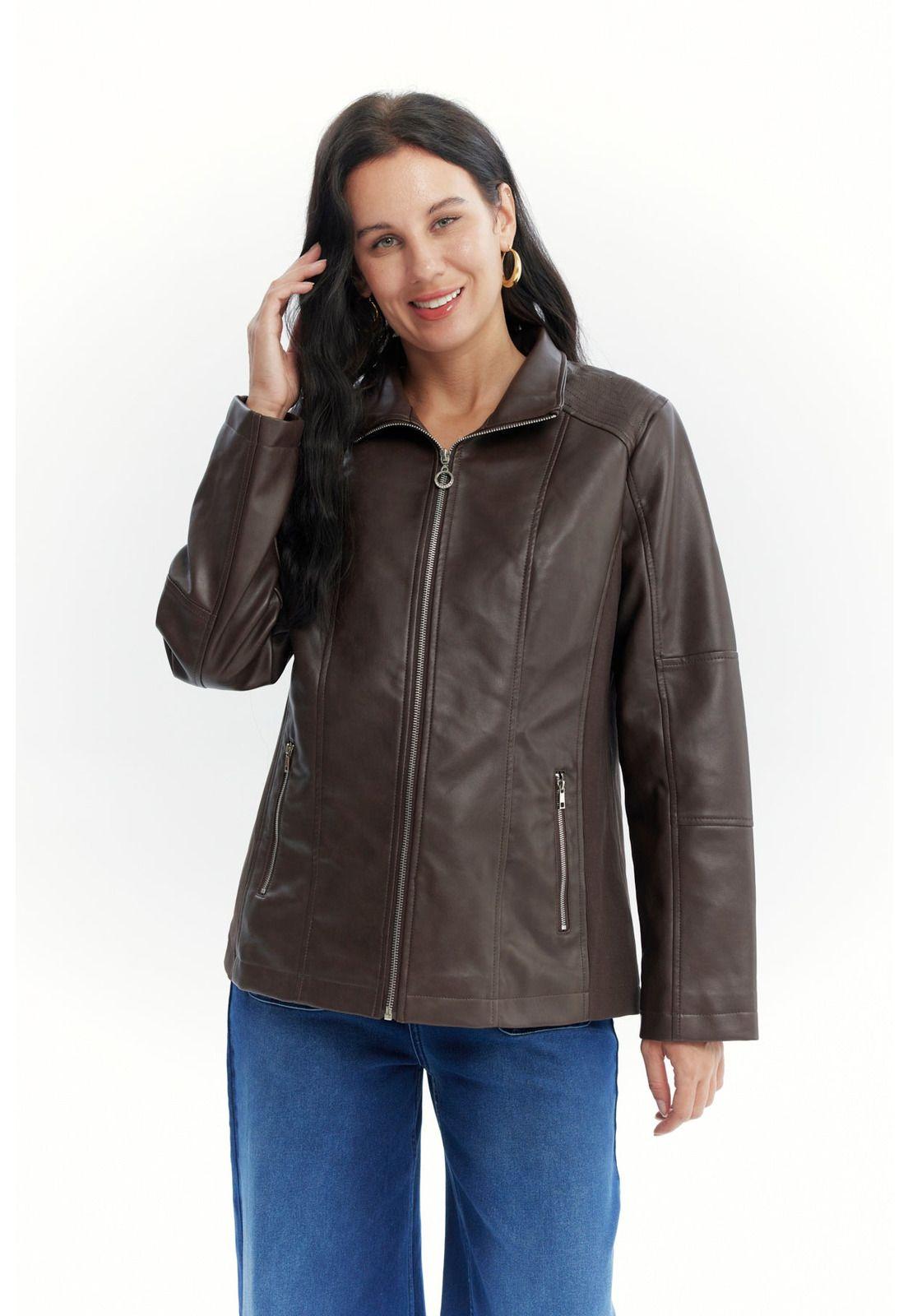 Chaqueta Mujer Regular Chocolate - ll-0