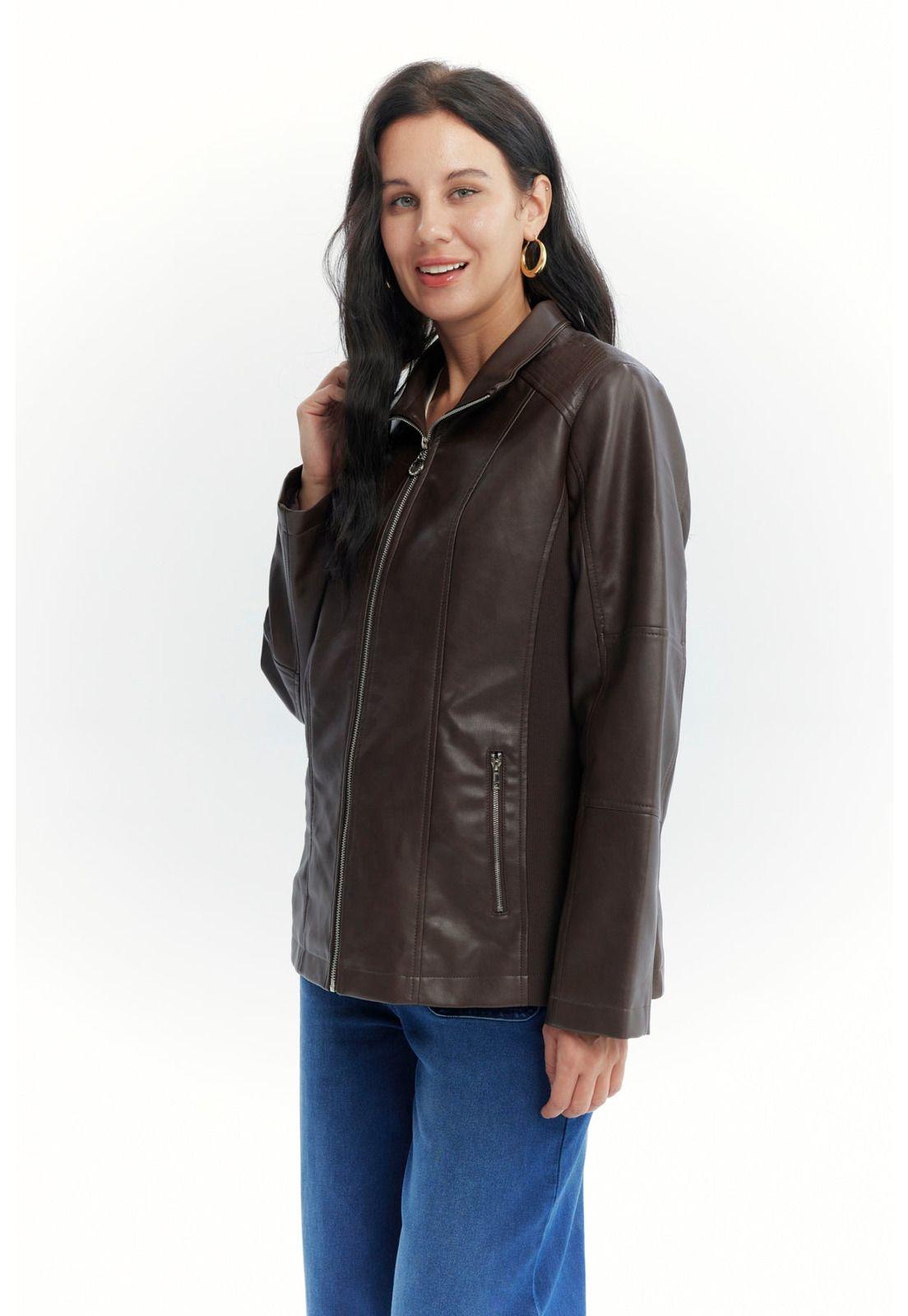 Chaqueta Mujer Regular Chocolate - ll-1
