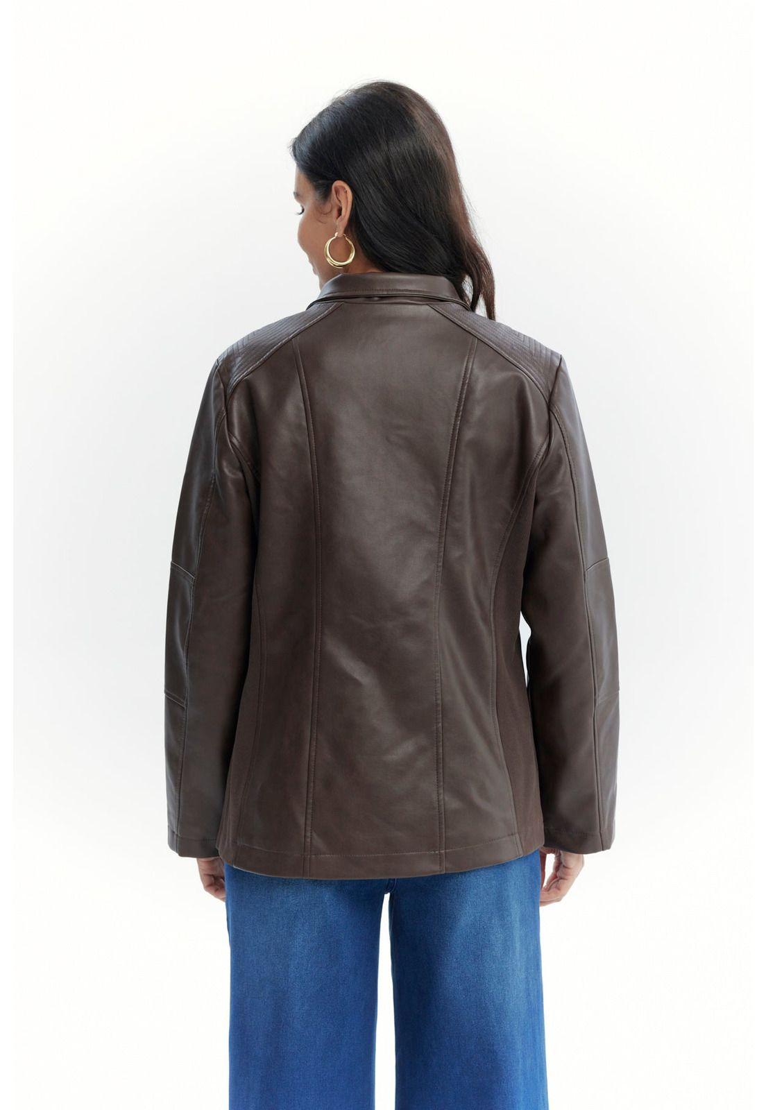 Chaqueta Mujer Regular Chocolate - ll-2