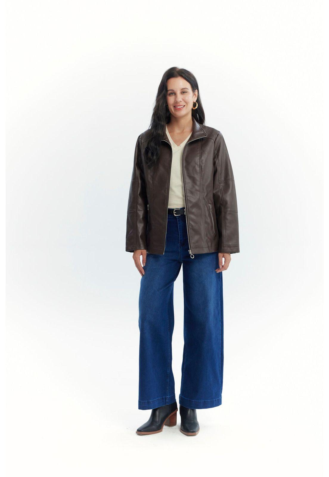 Chaqueta Mujer Regular Chocolate - ll-3