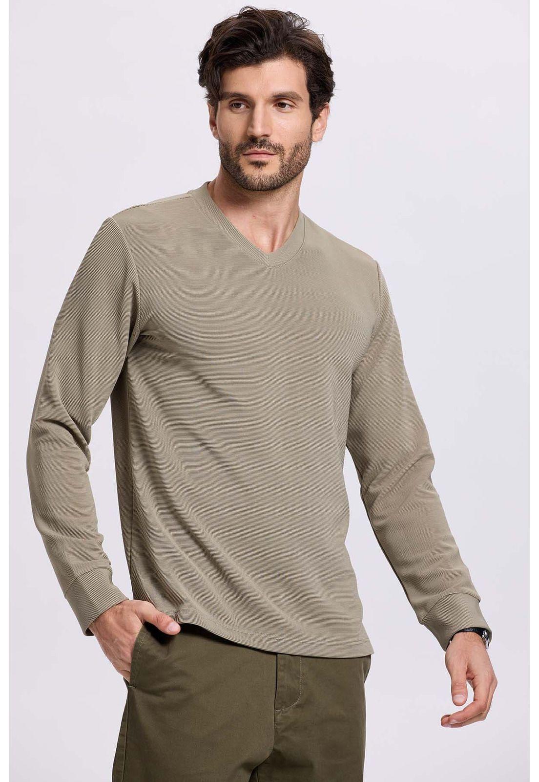 Polera Hombre Tejida Verde-0