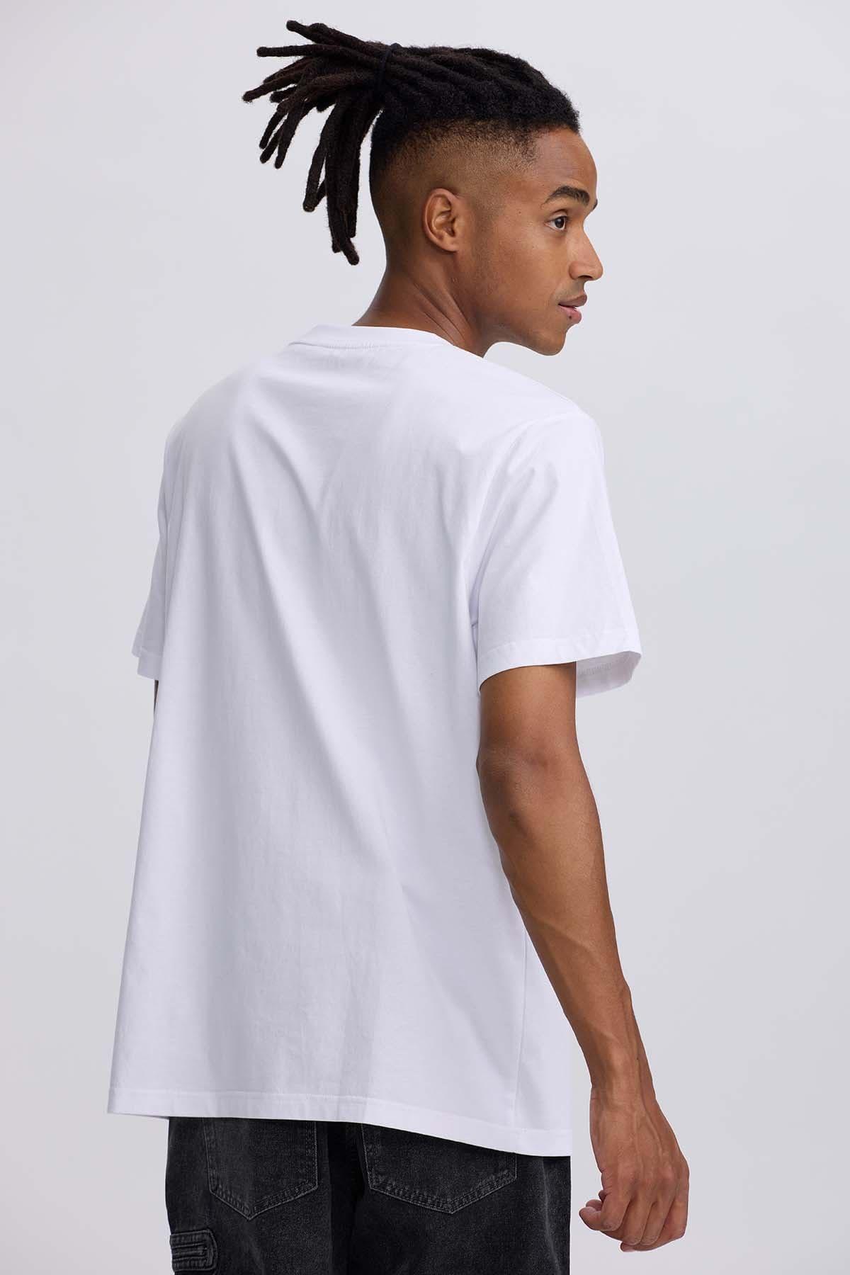 Polera Hombre Print College Blanco-2