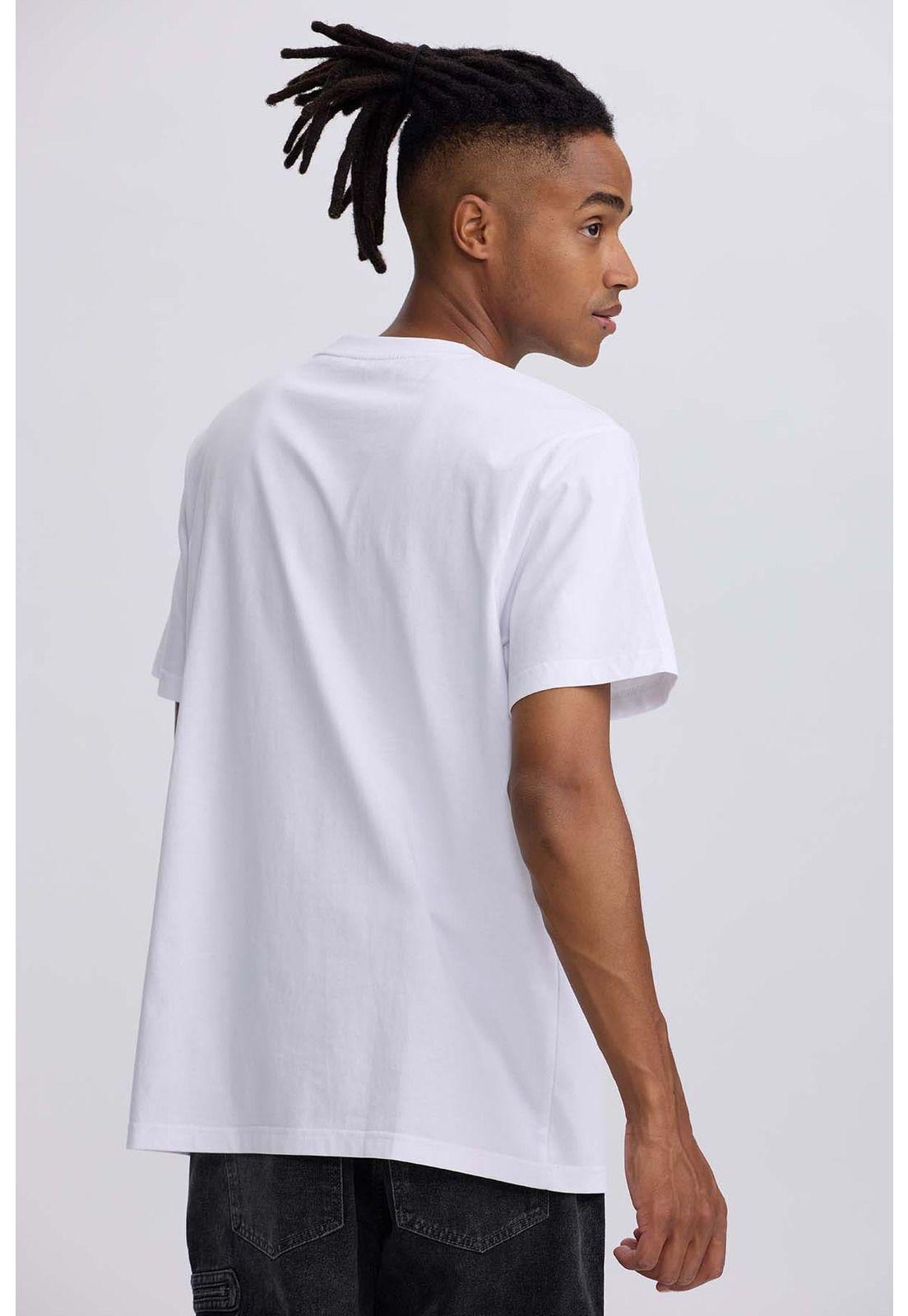 Polera Hombre Print College Blanco-2