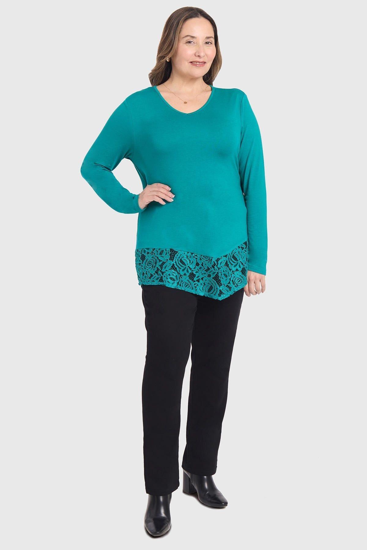 Polera Mujer Con Detalle Macramé Verde-3