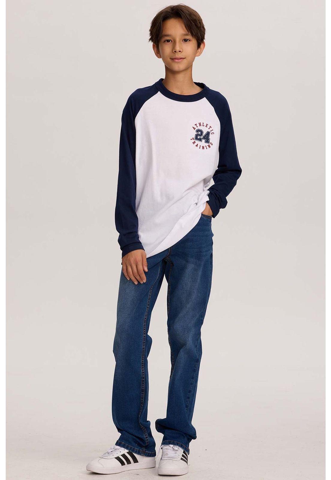 Polera Niño Con Bordado Blanco-3