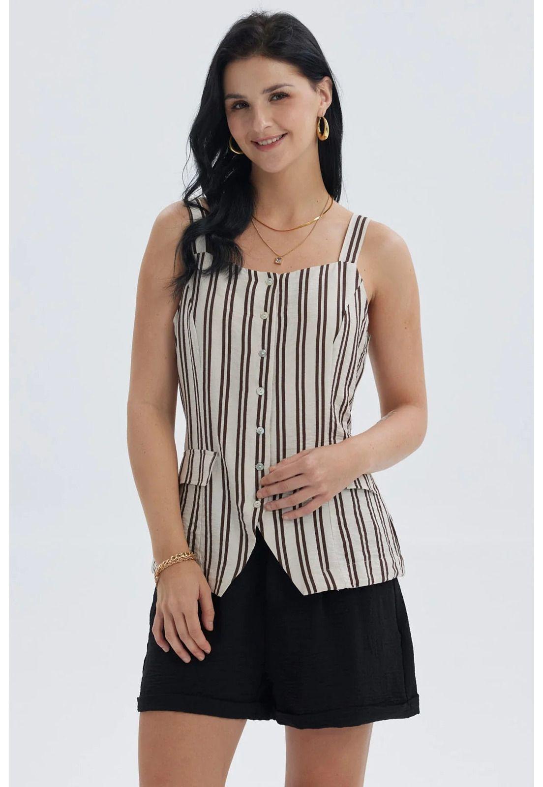 Blusa Mujer Tipo Gillette Pabilo Beige-0